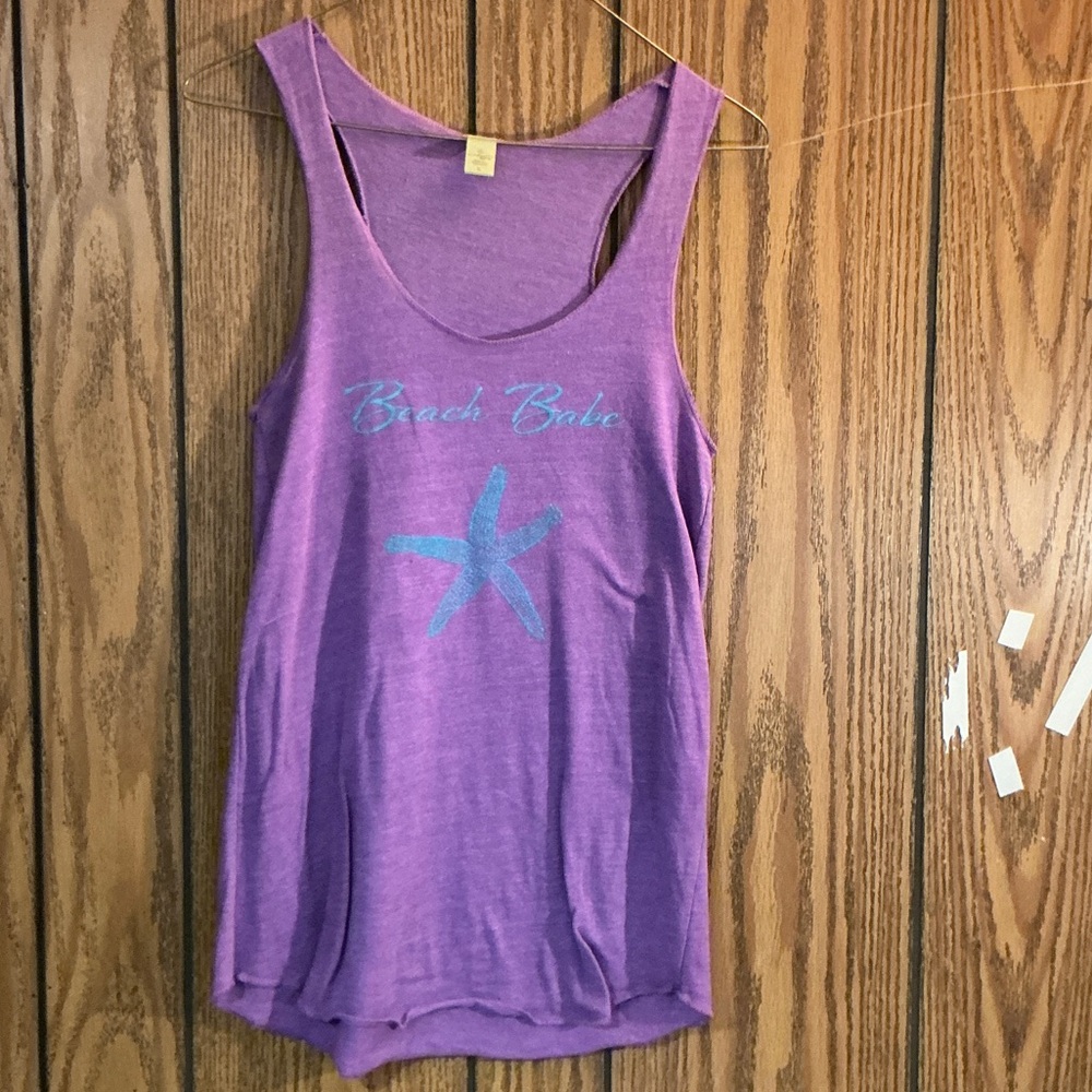 Tone It Up Purple Beach Babe Tank Top Size Large